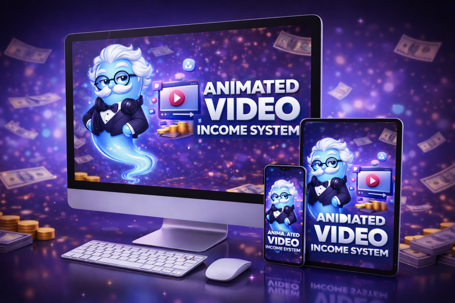 Income with Animated Videos course on multiple devices
